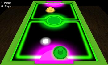 neon air hockey